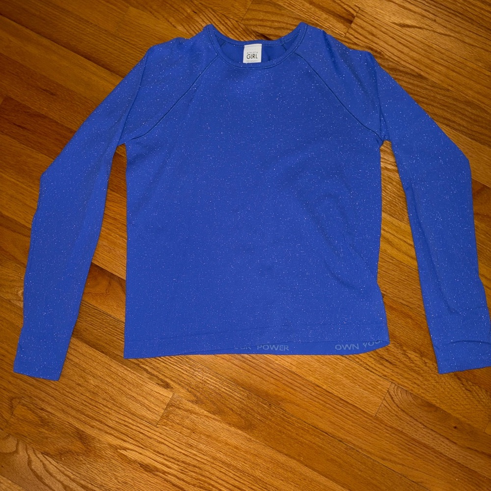 Athleta Girl Purple Glitter Top